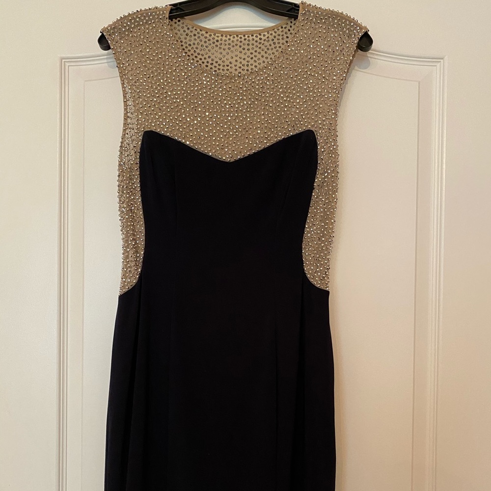 Aqua illusion and rhinestone dress size 10